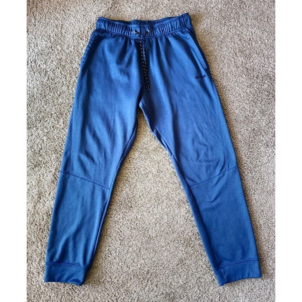 Spalding Sweatpants Men's Medium Blue Drawstring Straight Leg